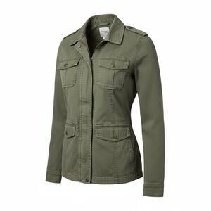 Kensie Jeans Women’s XL Olive Green Utility Jacket Military Style Zip